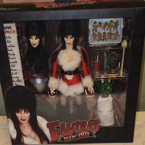 Elvira Mistress Of The Dark "Very Scary Xmas" 8 Inch Figure