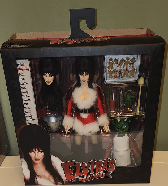 Elvira Mistress Of The Dark "Very Scary Xmas" 8 Inch Figure