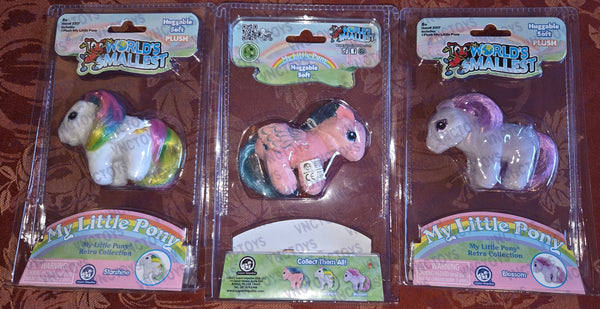 World's Smallest My Little Pony Plush Blossom Starshine Firefly Keychain