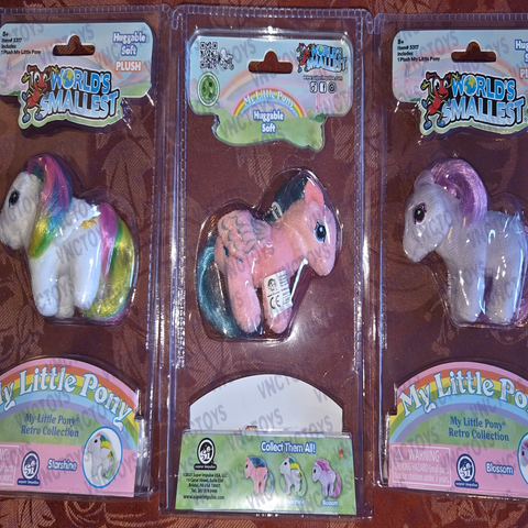 World's Smallest My Little Pony Plush Blossom Starshine Firefly Keychain