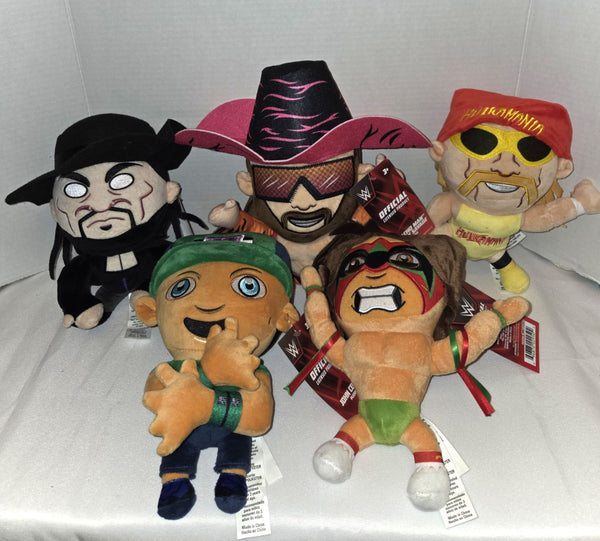 WWE Wrestling 9 Inch Plush Undertaker Macho Man Hogan