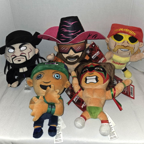 WWE Wrestling 9 Inch Plush Undertaker Macho Man Hogan