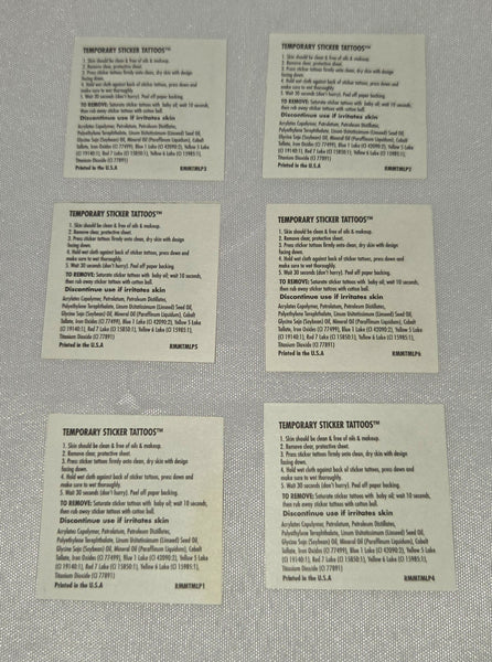 G3 Tattoo Party Favors My Little Pony Vintage Used