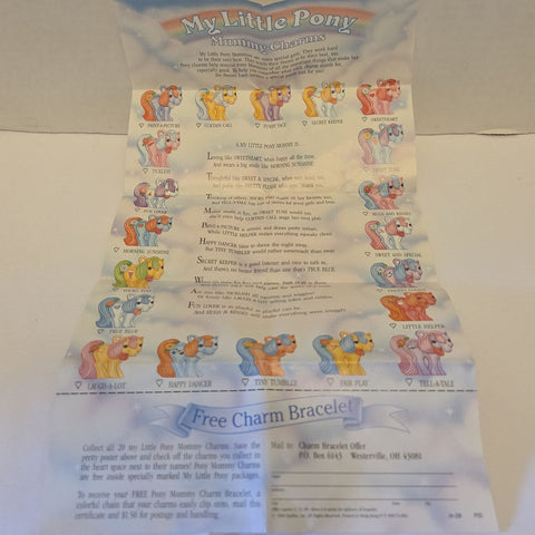 Mummy Mommy Charms Checklist Order Form My Little Pony Vintage Used