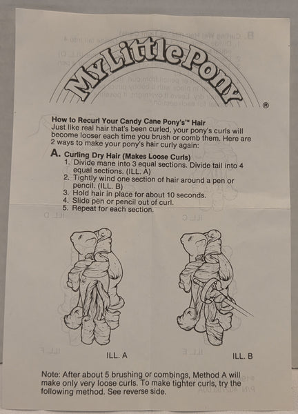 How To Curl Your Candy Cane's Hair Insert My Little Pony Vintage Used