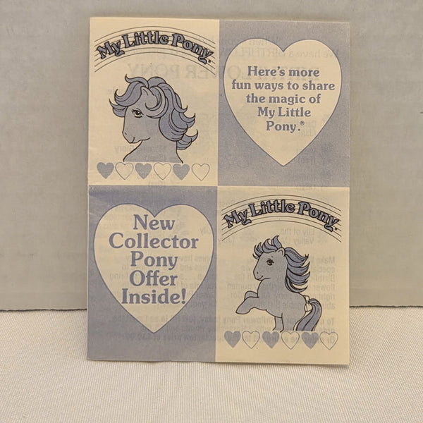Small Purple White Insert My Little Pony Vintage Used