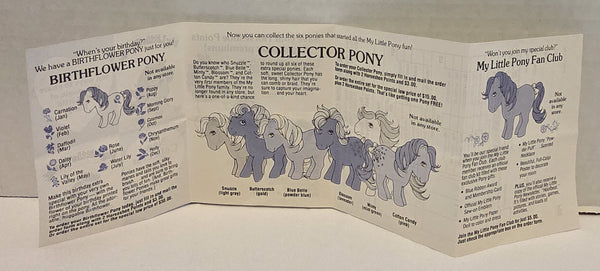 Small Purple White Insert My Little Pony Vintage Used