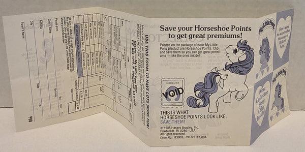 Small Purple White Insert My Little Pony Vintage Used