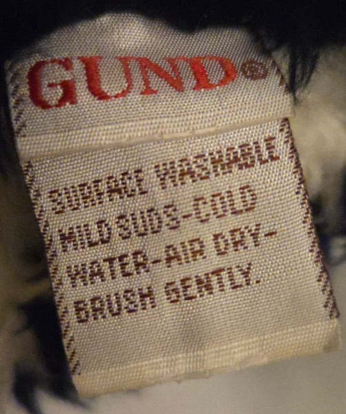 Gund Tagger #5363 Black White Border Collie Plush Used