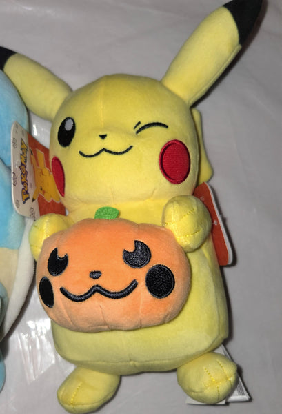 Pokemon 8 Inch Halloween Pikachu Eeve Squirtle Plush