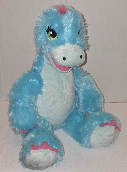 Build A Bear Dinosaur Stegosaurus Blue and Pink Plush