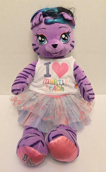 Build A Bear Honey Girls Teegan Teal Hair Plush