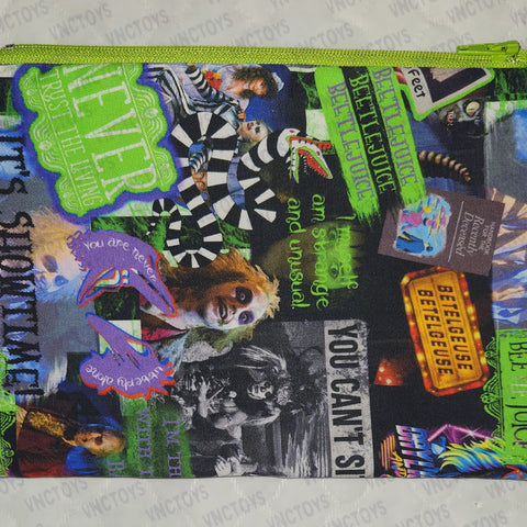 Beetlejuice Hand Made Pouch With Zipper