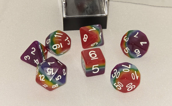 Rainbow RPG Dice Set