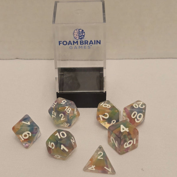 Rainbow Ribbon RPG Dice Set