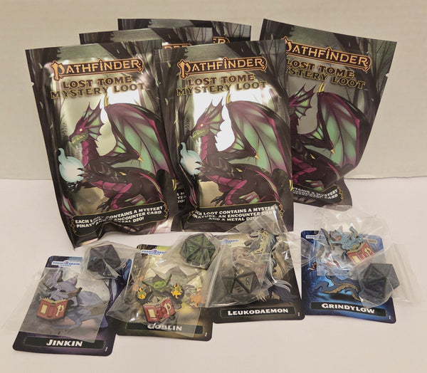 Pathfinder Lost Tome Mystery Loot Metal Figure And D20