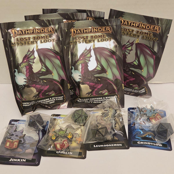 Pathfinder Lost Tome Mystery Loot Metal Figure And D20