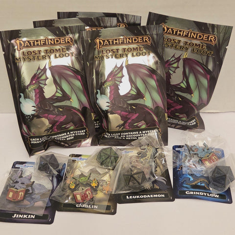 Pathfinder Lost Tome Mystery Loot Metal Figure And D20