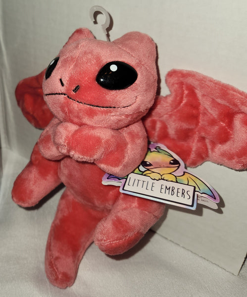 Little Embers Flames Red Plush Magnetic Dragon