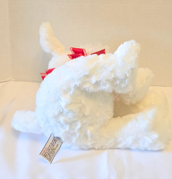Gund 8 Inch Plush White Dog Love Note Used