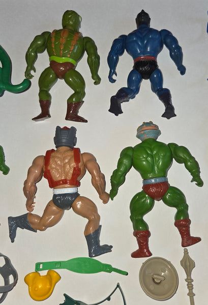 Vintage MOTU Masters Of The Universe Cringer, Kobra Khan Accessories Lot Used