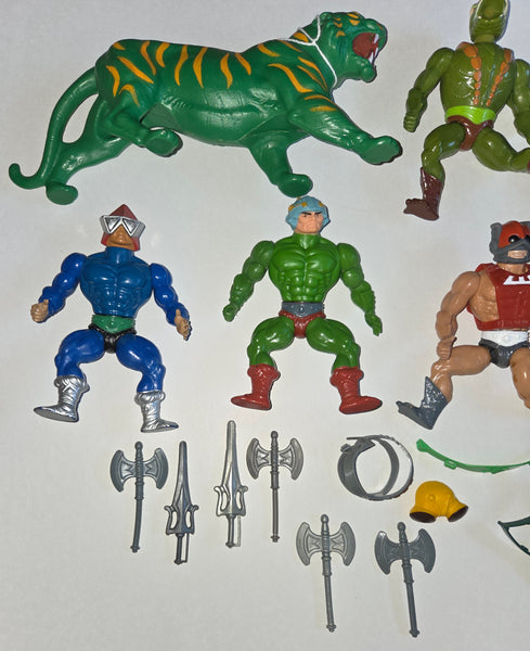 Vintage MOTU Masters Of The Universe Cringer, Kobra Khan Accessories Lot Used