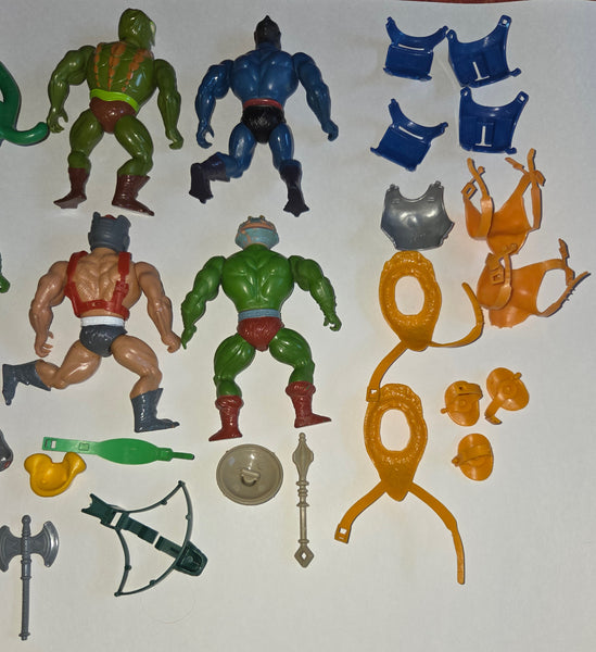 Vintage MOTU Masters Of The Universe Cringer, Kobra Khan Accessories Lot Used