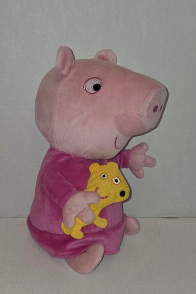 Peppa Pig 10 Inch Plush Talks And Plastic Storage Case Used