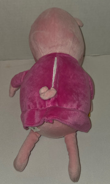 Peppa Pig 10 Inch Plush Talks And Plastic Storage Case Used