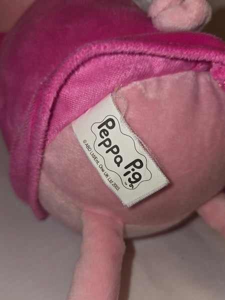 Peppa Pig 10 Inch Plush Talks And Plastic Storage Case Used
