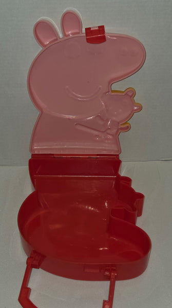 Peppa Pig 10 Inch Plush Talks And Plastic Storage Case Used