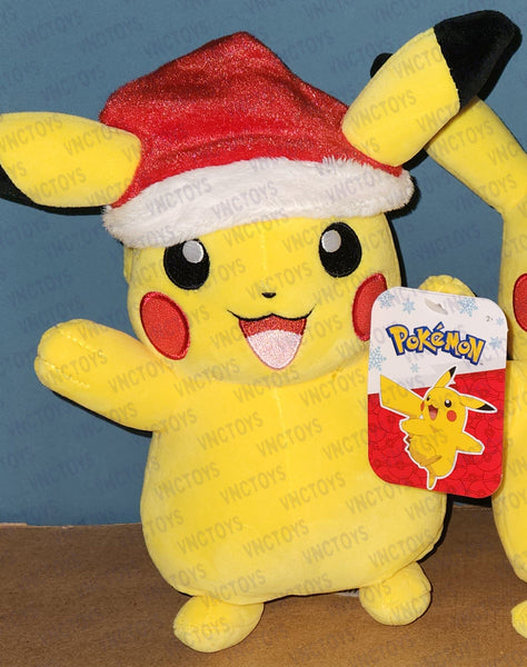 Pokemon 8 Inch Halloween Santa Hat Pikachu Plush