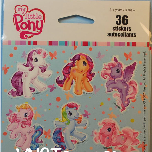 My Little Pony Stickers Unopened 3 Sheets 36 Ponies