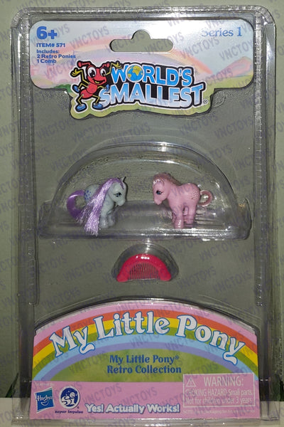 Worlds Smallest My Little Pony Blue Belle Cotton Candy